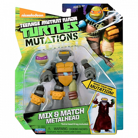 На картинке изображен Игрушка Turtles Фигурка черепашки-ниндзя "Металлическая гололова" 90380 90658 Игрушка Turtles Фигурка черепашки-ниндзя "Металлическая гололова" 90380 90658