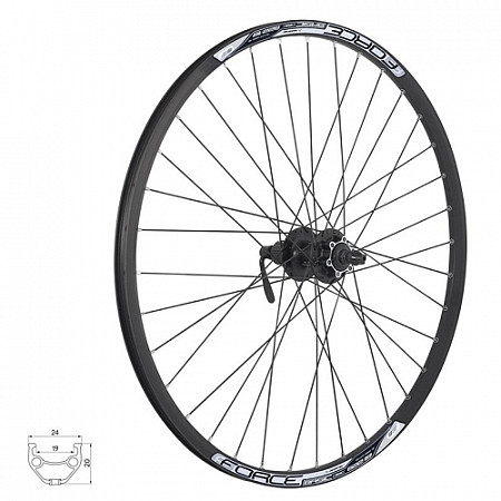 Колесо заднее Force Basic Disk 622x19 FHM475-6b 702698