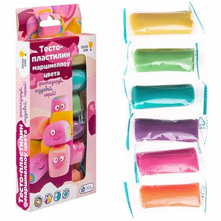 Набор для детской лепки Genio Kids- Art Тесто-пластилин 6 цветов. Маршмеллоу цвета TA1089V