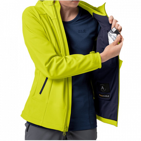 Куртка женская Jack Wolfskin Mountain Tech Softshell W flashing green
