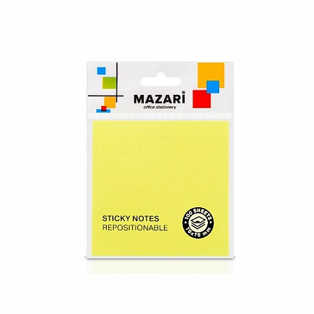 Бумага для заметок Mazari фигурная 100 л М-4531 yellow