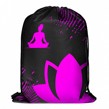 На картинке изображен Мешок спортивный Cova Йога 555-525 black Мешок спортивный Cova Йога 555-525 black