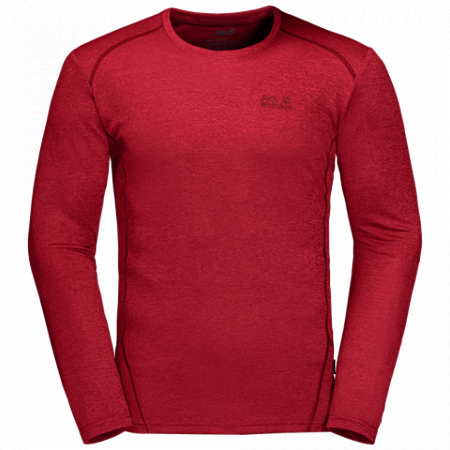 Пуловер мужский Jack Wolfskin Sky Range Longsleeve M red lacquer