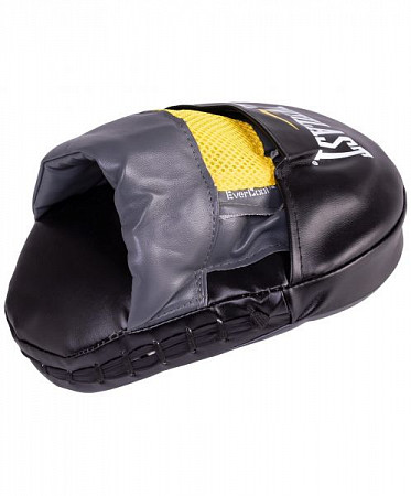 На картинке изображен Лапы боксерские Everlast Vinyl Mantis 4416U black/yellow Лапы боксерские Everlast Vinyl Mantis 4416U black/yellow