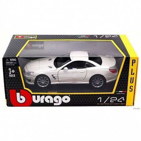 Коллекционная машина Bburago 1:24 Mercedes-Benz Sl 65 Amg Hardtop (18-21066) white