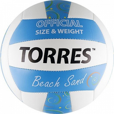 Мяч для пляжного волейбола Torres Beach Sand Blue V30095B white/blue