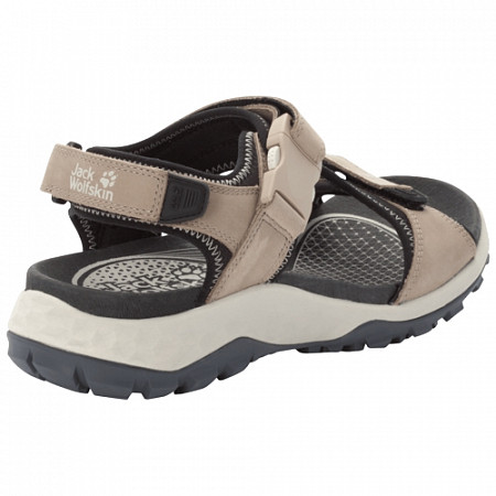 На картинке изображен Сандалии женские Jack Wolfskin Rocky Path Lt Sandal W sand / black Сандалии женские Jack Wolfskin Rocky Path Lt Sandal W sand / black