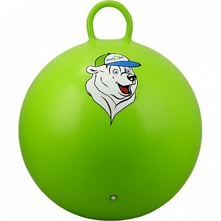 Мяч-попрыгун, для фитнеса (фитбол) Starfit Медвеженок с ручкой GB-403 65 см green