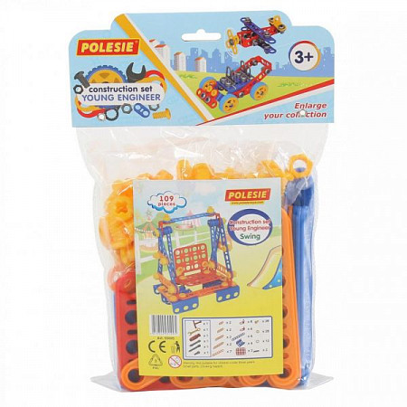 Конструктор Полесье Изобретатель Качели №1 109 элементов в пакете 55095