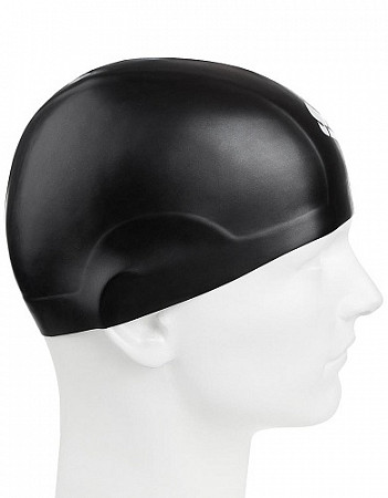 Шапочка для бассейна (плавания) взрослая Mad Wave R-Cap black