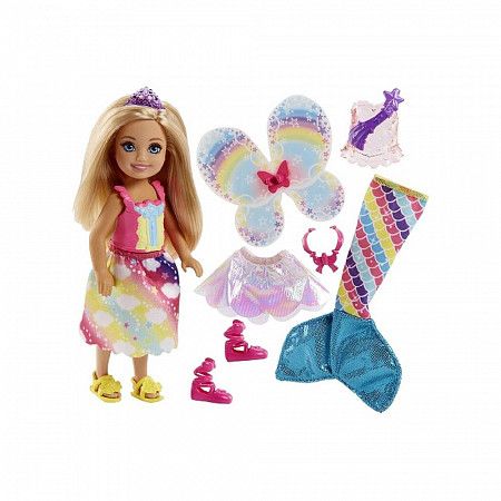 Кукла Barbie Челси фея-русалка FJD00