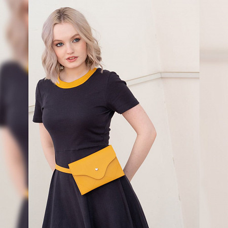 Поясная сумка женская Ors Oro OMS-0151 yellow