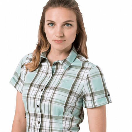 Рубашка женская Jack Wolfskin Maroni River Shirt W light jade checks