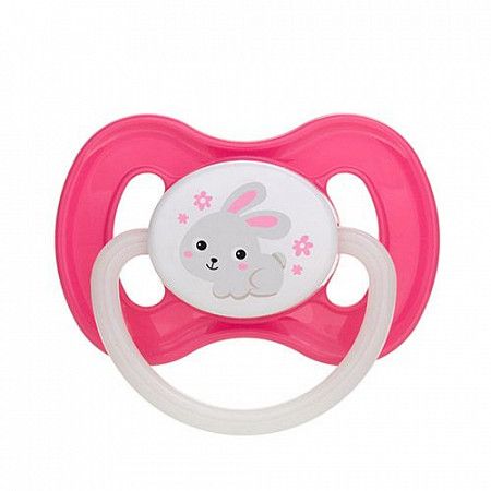 Пустышка Canpol babies Bunny&Company Латексная Круглая 6-18 мес. (23/278_pin) pink