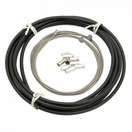 Набор рубашек и тросиков тормоза Kore Compressionless Brake Cable, 3m/5 мм, black, KBCKP05300SSBAT