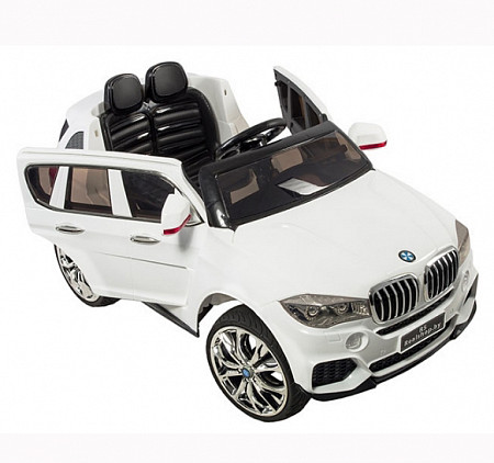 Детский электромобиль RS BMW X5 white (Встроенный планшет MP4)