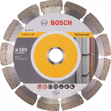 Алмазный круг Bosch 180х22,23 мм универсальный 2608602194