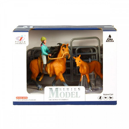 Игровой набор Maya Toys Наездник и лошади Q9899-Y3