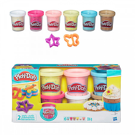 Игровой набор Play-Doh из 6 баночек с конфетти B3423