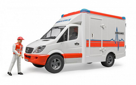 Машинка Bruder Cкорая помощь Mercedes Sprinter с водителем (02536)