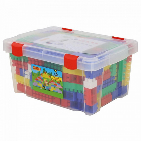 Конструктор Полесье Строитель 174 элемента в контейнере 50557