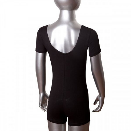 Купальник гимнастический Combosport с шортами короткий рукав GO-022 black