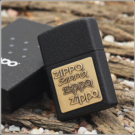 Зажигалка Zippo Brass Embossed 362 black