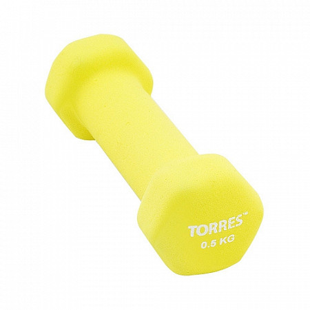 Гантель Torres PL550105 0,5 кг yellow