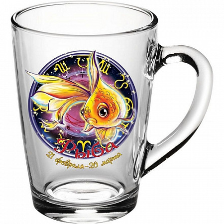 На картинке изображен Кружка Декостек Знаки зодиака Рыба 250 мл 1649-Д Кружка Декостек Знаки зодиака Рыба 250 мл 1649-Д