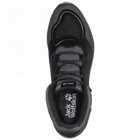 На картинке изображен Ботинки мужские Jack Wolfskin Coogee Texapore Wt Mid M black / black Ботинки мужские Jack Wolfskin Coogee Texapore Wt Mid M black / black