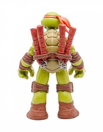 На картинке изображен Фигурка Playmates Черепашки-ниндзя Микеланджело с боевым панцирем 91220 91224 Фигурка Playmates Черепашки-ниндзя Микеланджело с боевым панцирем 91220 91224