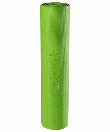 Гимнастический коврик для йоги, фитнеса с рисунком Starfit FM-102 PVC green (173x61x0,6)