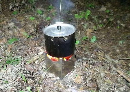 Печь складная туристическая в чехле