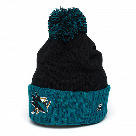 Шапка Atributika&Club NHL San Jose Sharks 59259 black/turquoise