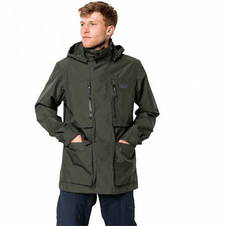 Куртка мужская Jack Wolfskin Bridgeport Jacket dark moss