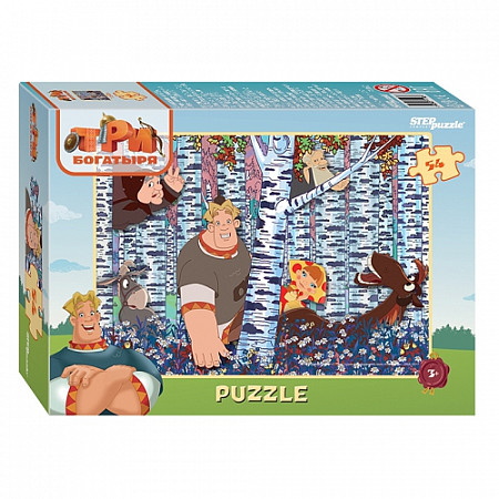 Мозаика Step Puzzle Mельница Три богатыря 71162