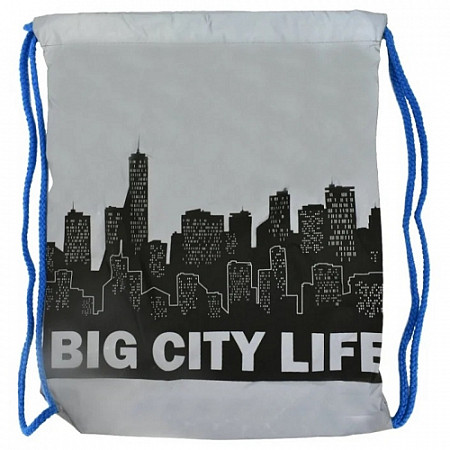 На картинке изображен Мешок для обуви Big City Life Светоотражающий blue Мешок для обуви Big City Life Светоотражающий blue