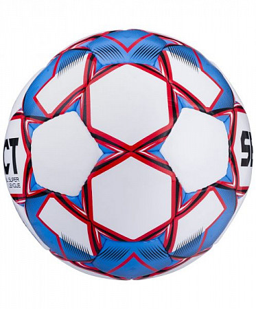 Мяч футбольный Select Super League АМФР FIFA №4 1000417 white/blue/red