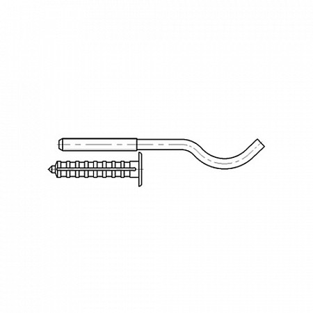 Кронштейн анкерный Сантехкреп с дюбелем для алюминиевых радиаторов К 6.7.18 Ф 100 шт