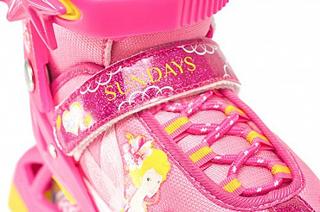 Роликовые коньки Sundays set pink PW-153B-5D