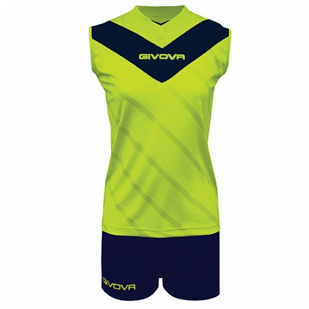 Волейбольная форма Givova Kit Muro Kitv05 lime/blue