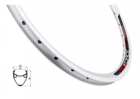 На картинке изображен Обод Force Solid 559x19 26" 702322 silver Обод Force Solid 559x19 26" 702322 silver