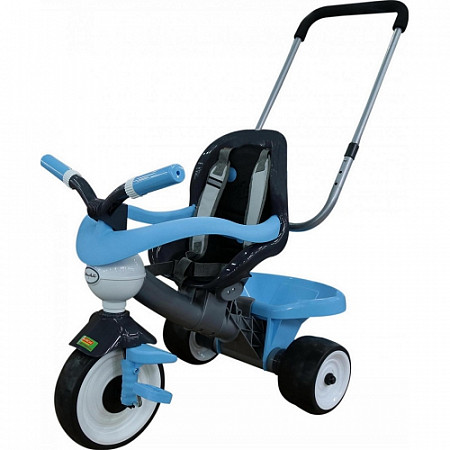 Велосипед Полесье 3-х колёсный Амиго с ограждением ручкой ремешком и мягким сиденьем 46666