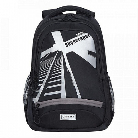 Рюкзак школьный GRIZZLY RU-137-2 /2 black/grey