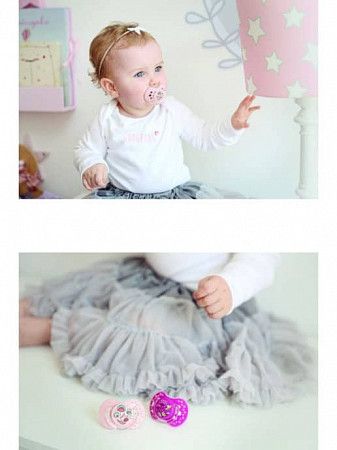 Пустышка силиконовая 3-6 мес. симметричной формы, динамическая LOVI Folky (22/842girl) 2 шт.