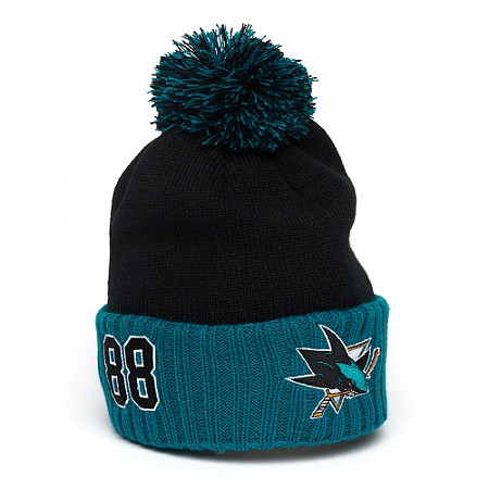 Шапка Atributika&Club NHL San Jose Sharks 59259 black/turquoise