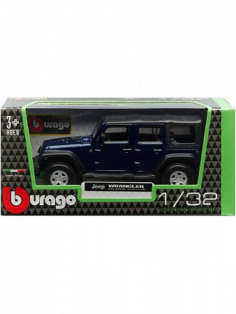 Коллекционная машина Bburago Jeep Wrangler Unlimited Rubicon (18-43012) blue