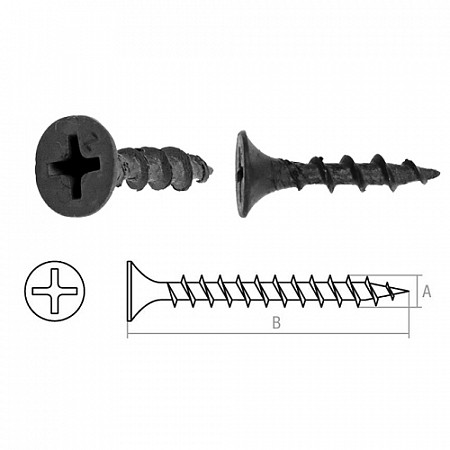 На картинке изображен Саморез Starfix 3.5х55 мм для монтажа ГКЛ к дереву (6000 шт) 0424369560 Саморез Starfix 3.5х55 мм для монтажа ГКЛ к дереву (6000 шт) 0424369560