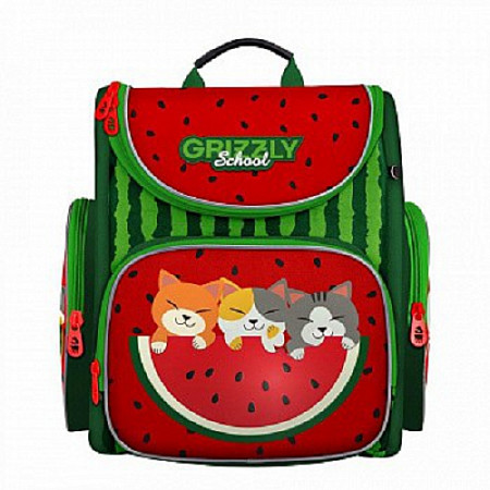 Рюкзак школьный GRIZZLY RAr-080-8 /1 watermelon/kittens