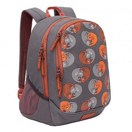 Рюкзак школьный GRIZZLY RD-041-3 /4 grey
